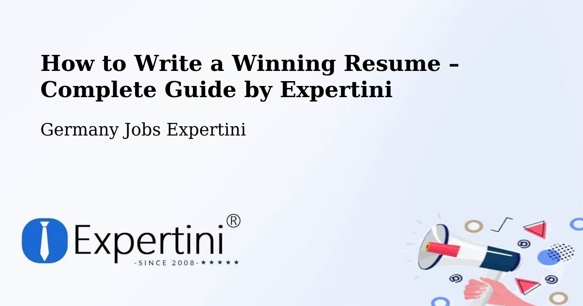 Resume Writing Guide for Job Seekers – Oldenburg - Oldenburg, Germany Jobs Expertini